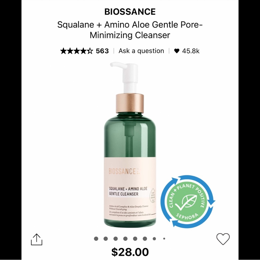NIB BIOSSANCE Cleanser